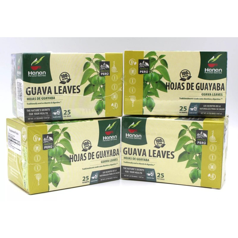 Hanan-Peru 100 Tea bags Hoja de Guayaba (Guava Leaves Tea