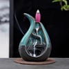 Ceramic Incense Holder Backflow Handcraft Incense Burner with 30 Incense