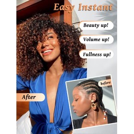 Gowit Gogo Curl Crochet Hair 8 Inch 6 Packs Short Curly Crochet Hair for Black Women Black to Brown Deep Ocean Wave Crochet Hair Synthetic Crochet Braids (8inch,T1B/4/30)