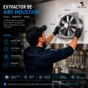 Extractor De Aire Industrial Para Cocina 30cm 3000m3/h 120w