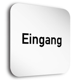 Türschilder24 Aluminium door signs of the highest class! • Entrance sign • Size 150 x 150 mm • The signs are made of 1.5 mm thick aluminium with a refined surface (anodised)