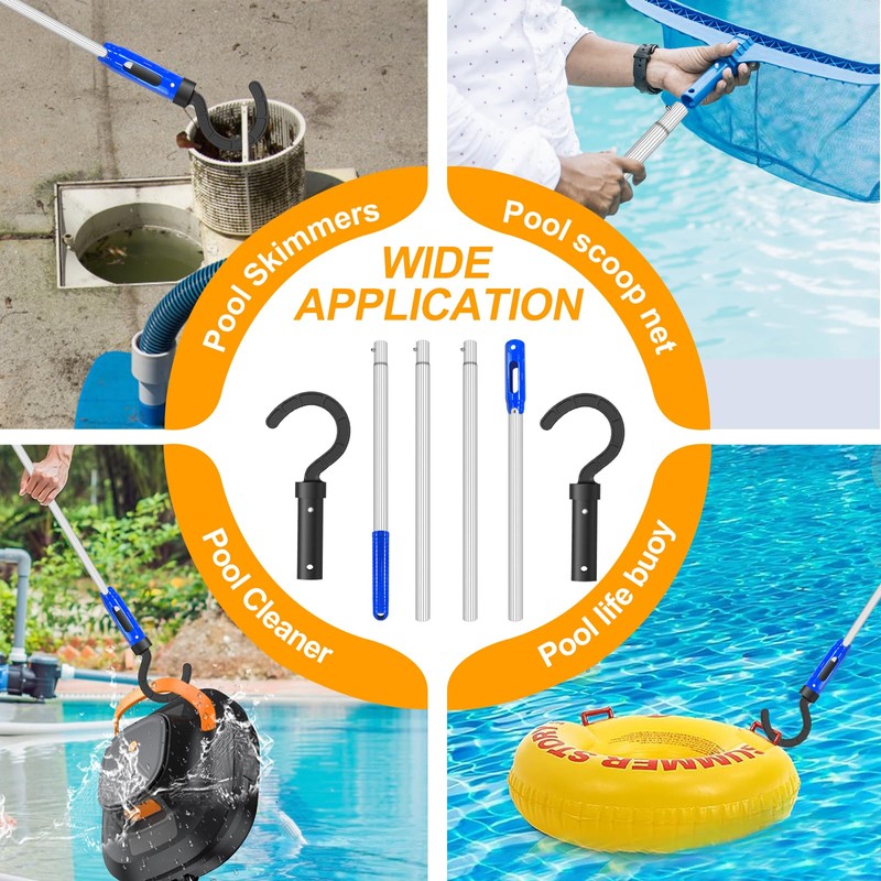 Pool Pole Hooks for Robotic Pool Cleaner with 2 PCS