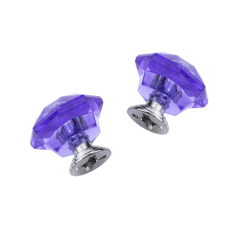 T Tulead Crystal Door Knobs Purple Acrylic Handle Diamond Wardrobe
