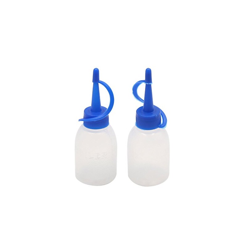 uxcell 2pcs Universal Straight Beak Squeeze Oil Bottle Industrial Dispensing