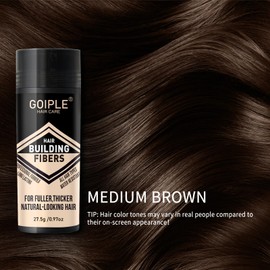 Hair Thickening Fibers & Pump Applicator Set Professional 3-in-1 Hair & Beard Styling Set - Hair Fibers Barber Enhancement Spray for Mens Hair&Beard - Hairline Enhancer&Volumizing Spray(Medium Brown)