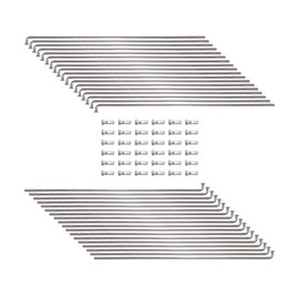 TSTRAUM Bicycle Spokes 36 Pieces with 36 Nipples, 110-309 mm, Diameter 2 mm Mountain Bike Steel Spokes 14G/K, for MTB Wheel Spokes, E-Bike, Downhill, Trekking, City Bikes and More (Silver, 270 mm)