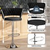 AWQM Black Velvet Bar Stools Set of 2 - Adjustable