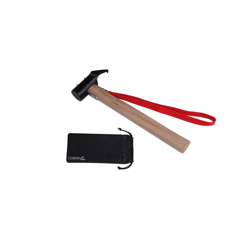 icamp Peg Hammer with Storage Bag, For Camping, Outdoors, Safe,
