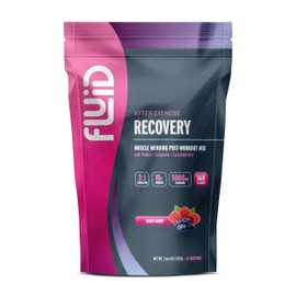 Fluid Recovery, Post-Workout Drink Mix, Whey Isolate Protein, L-Glutamine, Carbs, All Natural Ingredients, Gluten-Free, Lactose-Free (Mixed Berry)