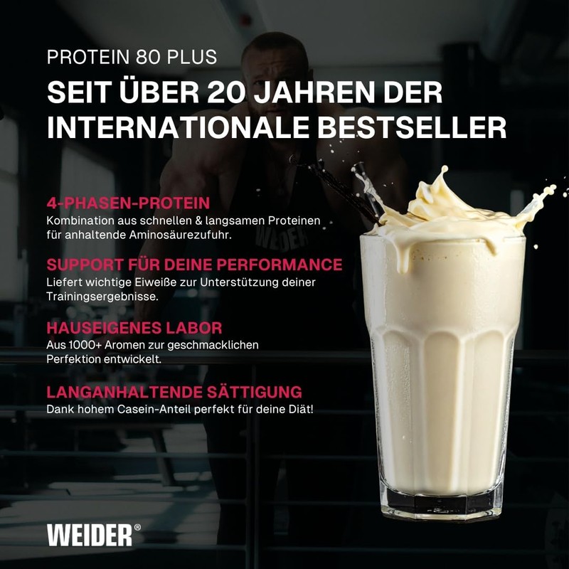 WEIDER Protein 80 Plus Multi-Component Protein Powder for Creamy, Shamelessly
