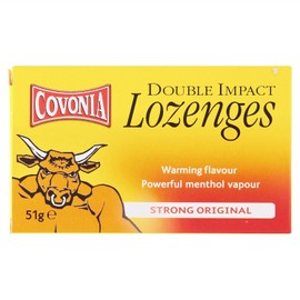 8 x Covonia Double Impact Lozenges Strong Original 51g