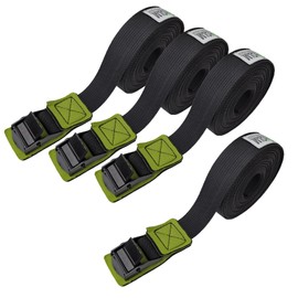 4 x TRUTZHOLM Lashing Strap Lashing Strap with Clamping Lock 4 m x 2.5 cm 270 kg Neoprene Padding for Luggage Securing Bicycle