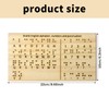 YAFIYGI Wooden Braille Alphabet Board Montessori Educational Tool with Carved