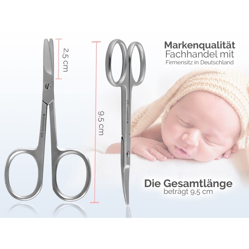 Baby Nail Scissors Rounded Stainless Steel