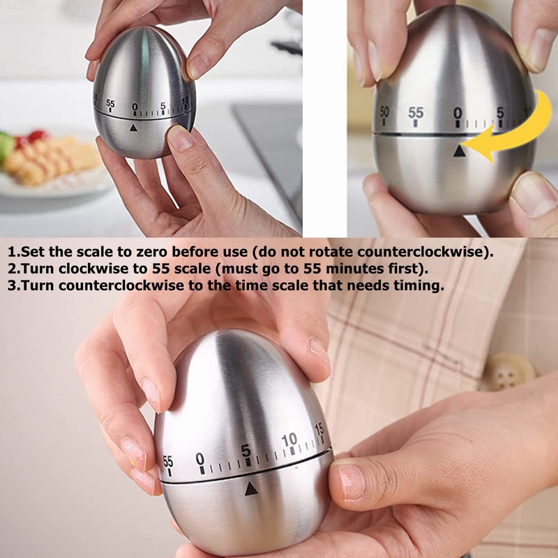 Kitchen Egg Timers for Boiling Eggs Mechanical Kitchen Timer Rotating