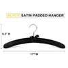 Amber Home 5 Pack 17 Inch Large Black Satin Padded