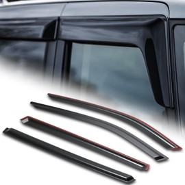 M-AUTO Window Visors Compatible with 2017-2023 Subaru Impreza Hatchback, 2018-2023 Subaru Crosstrek, Tape-On Rain Guards Vent Shade Deflector, Smoke