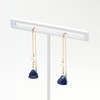 Bloom 0222-8358-0019-0000 December Birthstone Lapis Lazuli K10 Yellow Gold Earrings,