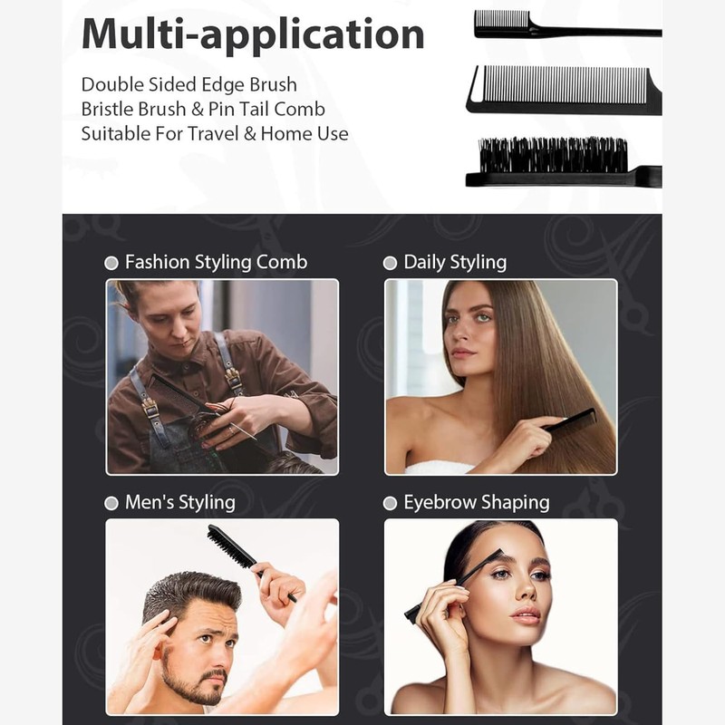 Barra de para El Cabello, De Hair Con 3 Peines