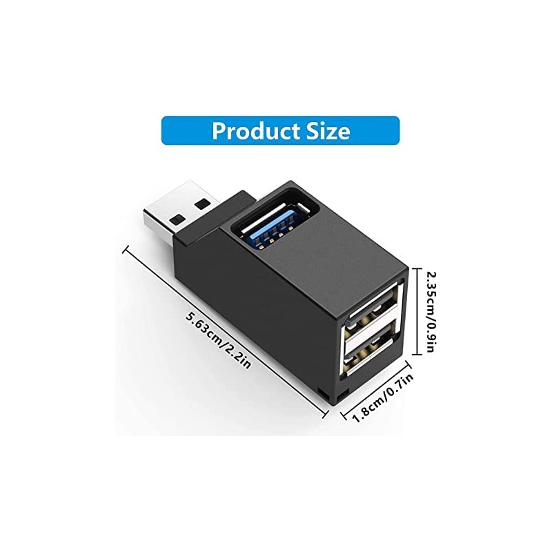 WADY USB 3.0 Hub, 3 Port Mini Portable Fast High
