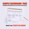 ZERONE CENTRE Productivity Weekly Planner - 54 Sheets Dashboard Spiral