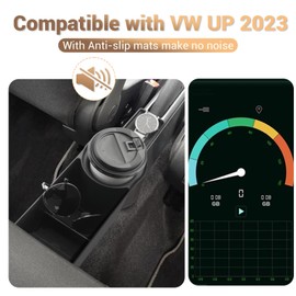 YEE PIN Compatible with V W UP GTI/Seat MII/Citigo 2013-2023 Drink Holder Storage Compartment on the Back Seat, 3D Scan Original for V W UP GTI/Seat MII/Citigo Accessories