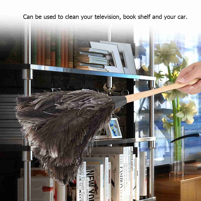 Handmade Washable NOn electrostatic Ostrich Feather Duster with Wooden Handle