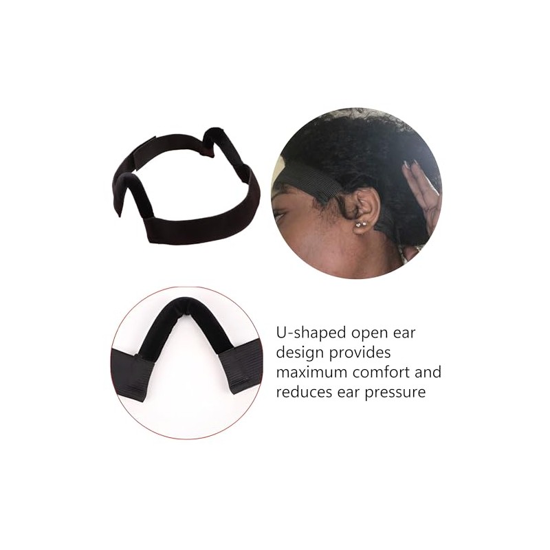 Diadema Elástica Ajustable Sin Orejas para Pelucas – Paquete de