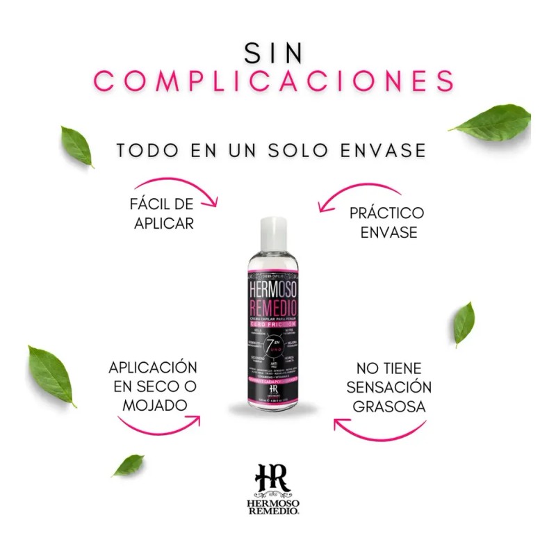 Crema Peinar Hermoso Remedio Antifrizz Reparación Hidratación 120ml