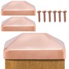 4x6 Copper Pyramid Post Caps (3-Pack) - Extended Lip -