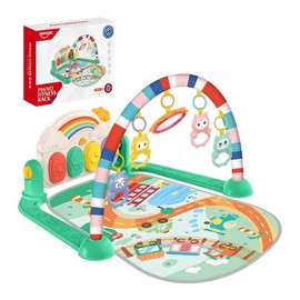 Toddler Baby Playmat Glow and Grow Kick & Play Piano Gym, Musical Keyboard Learning Toy for Newborn to Toddlers Playpen:_Red