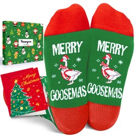HAPPYPOP Goose Gifts Idea Socks for Kids - Christmas Gifts for Kids 2-3 Years Old, Goose Gifts, Animal Gifts for Kids With Greeting Card