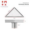 Hydroware Triangle Shower Drain - Stainless Steel Triangular Shape Shower