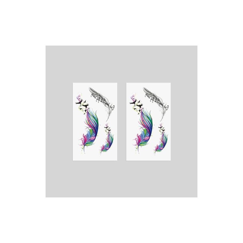 Oottati 2 Sheets Small Tiny Hand Temporary Tattoo Stickers Colorful