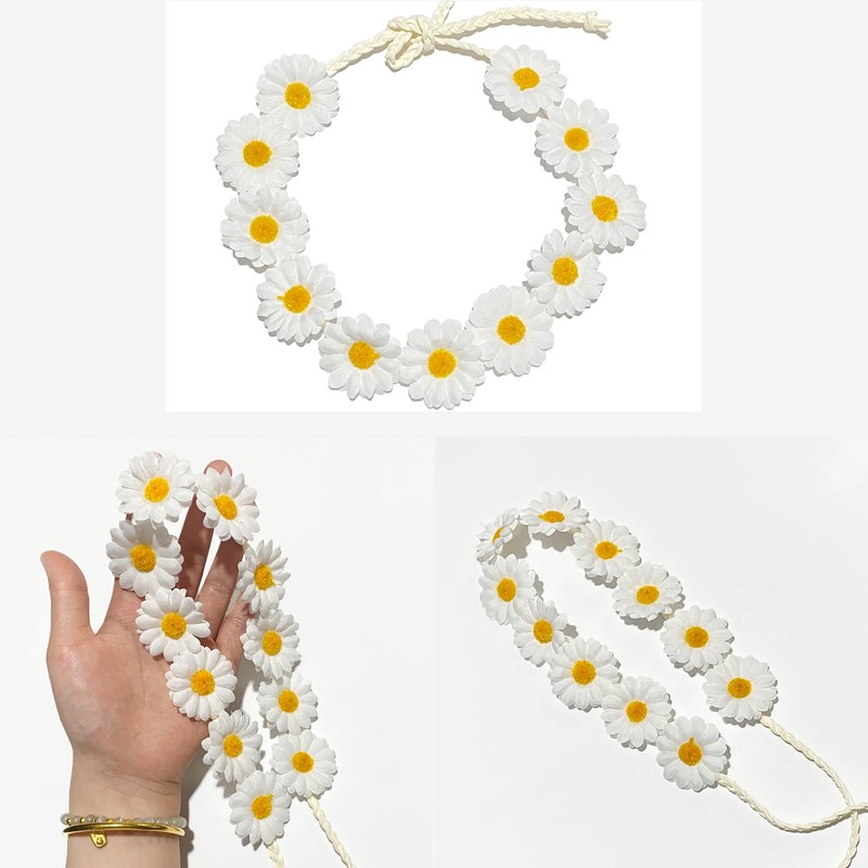 zYoung Sunflower Crown Hippies Daisy Hair Wreath Bridal Headpiece Photo