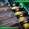 JSOT Solar Lights Outdoor for Deck,Waterproof Solar Powered Steps Light
