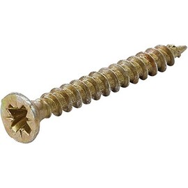 Kraftmann 80961 Pozidriv Pz2 Multi-Purpose Screws, Gold, 3.5 x 30 mm Set of 250 Pieces