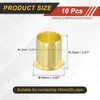 sourcing map 10Pcs Fit for 13mm(1/2") Tube ID Brass Compression