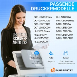 Bubprint Toner compatible to replace Brother TN-247 TN-247M for DCP-L3510CDW DCP-L3550CDW HL-L3210CW HL-L3230CDW HL-L3270CDW MFC-L3710CW MFC-L3730CDN MFC-L3750CDW MFC-L37777CDW 0CDW Magenta