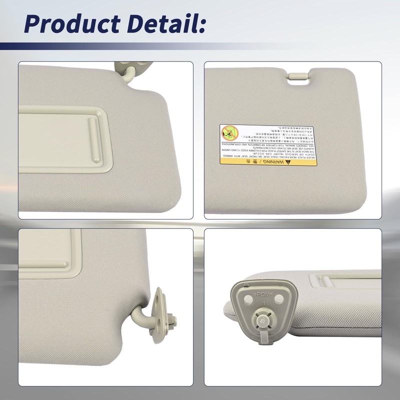 Magimaker Passenger Side Sun Visor Fit for Nissan Versa 2007