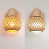 iDEGU Pack of 2 Wall Lights Indoor E27 Wooden Wall
