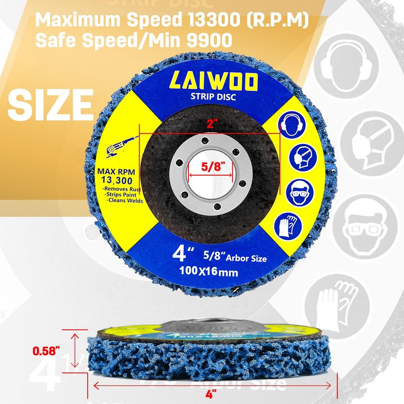 10 Pack Strip Disc Wheel for Angle Grinders Stripping Wheel,