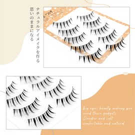 LASHIDOL False Eyelashes Natural Eyelashes False Eyelashes Outer Corner False Eyelashes Thin Transparent Band Handmade False Eyelashes Natural (manga lash no.01)