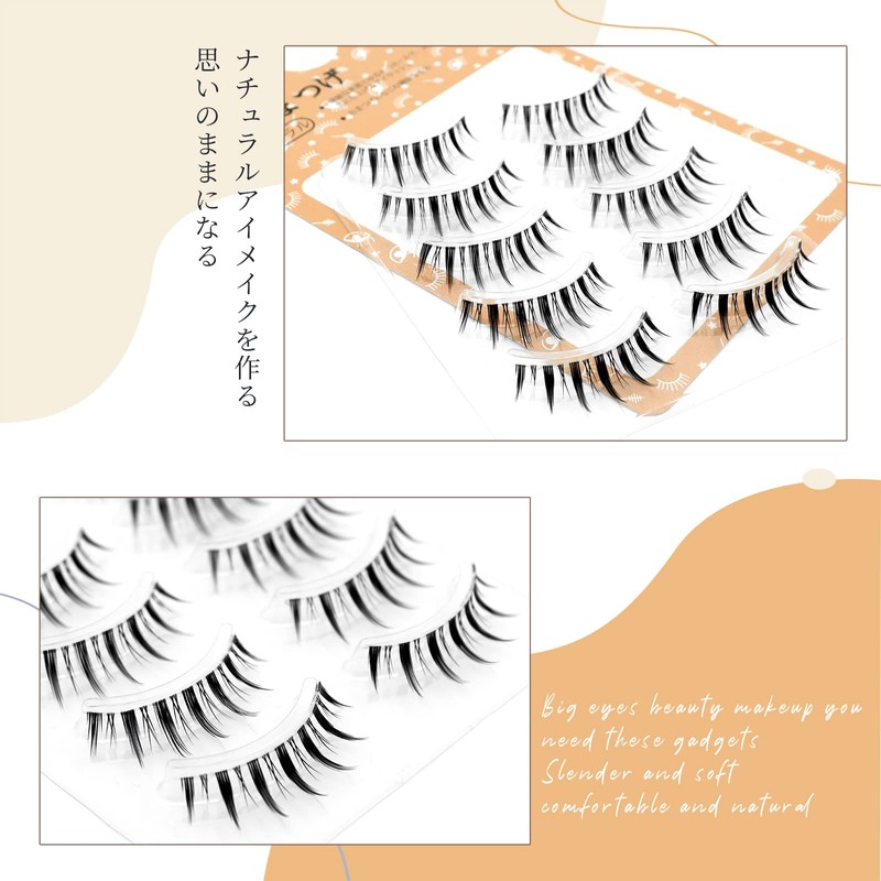 LASHIDOL False Eyelashes Natural Eyelashes False Eyelashes Outer Corner False