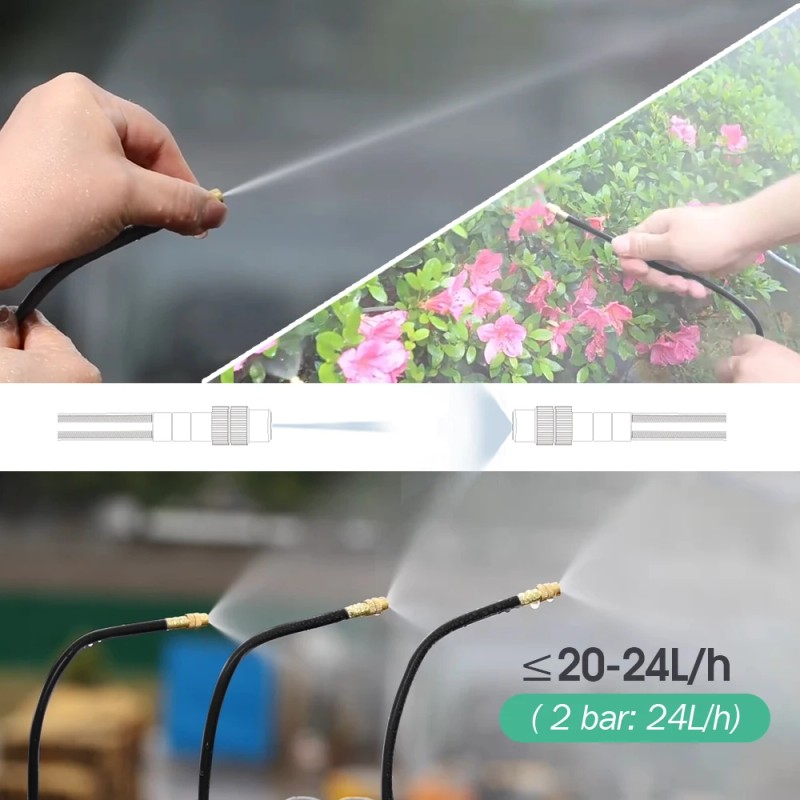 Toolzia Adjustable Garden Misting Watering System Kit