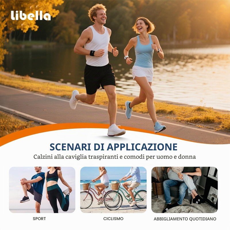 Libella Calzini Corti Uomo Donna 10 Paia Calze Corte Cotone