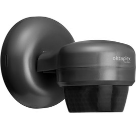 Oktaplex Mia Motion Sensor Outdoor 360 Degree Swivelling IP65 Motion Sensor Surface-Mounted 10 m Range 230 V Anthracite