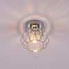 FRIXCHUR Small Chandelier Semi Flush Mount Ceiling Light Fixture Chrome