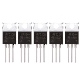 HUABAN 5pcs IRF520NPBF IRF520N Vdss=100V Rds(on)=0.127 ohm Id=18A TO220 Power N Channel MOSFET Transistor