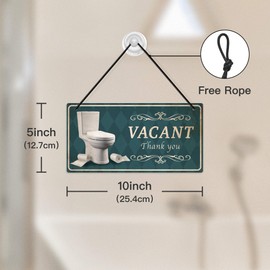 Putuo Decor Vacant Occupied Sign for Bathroom Door - Double Sided Hanger Plaque for Home, Bathroom, Office, Restroom, Conference, Hotel, Hospital Privacy Sign - Gorilla Blue